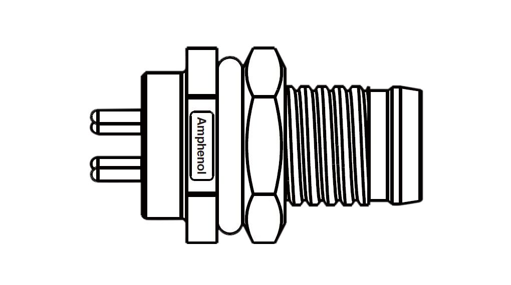 Circular Connector, M8, Plug, Straight, Poles - 3, PCB Terminal, Panel Mount